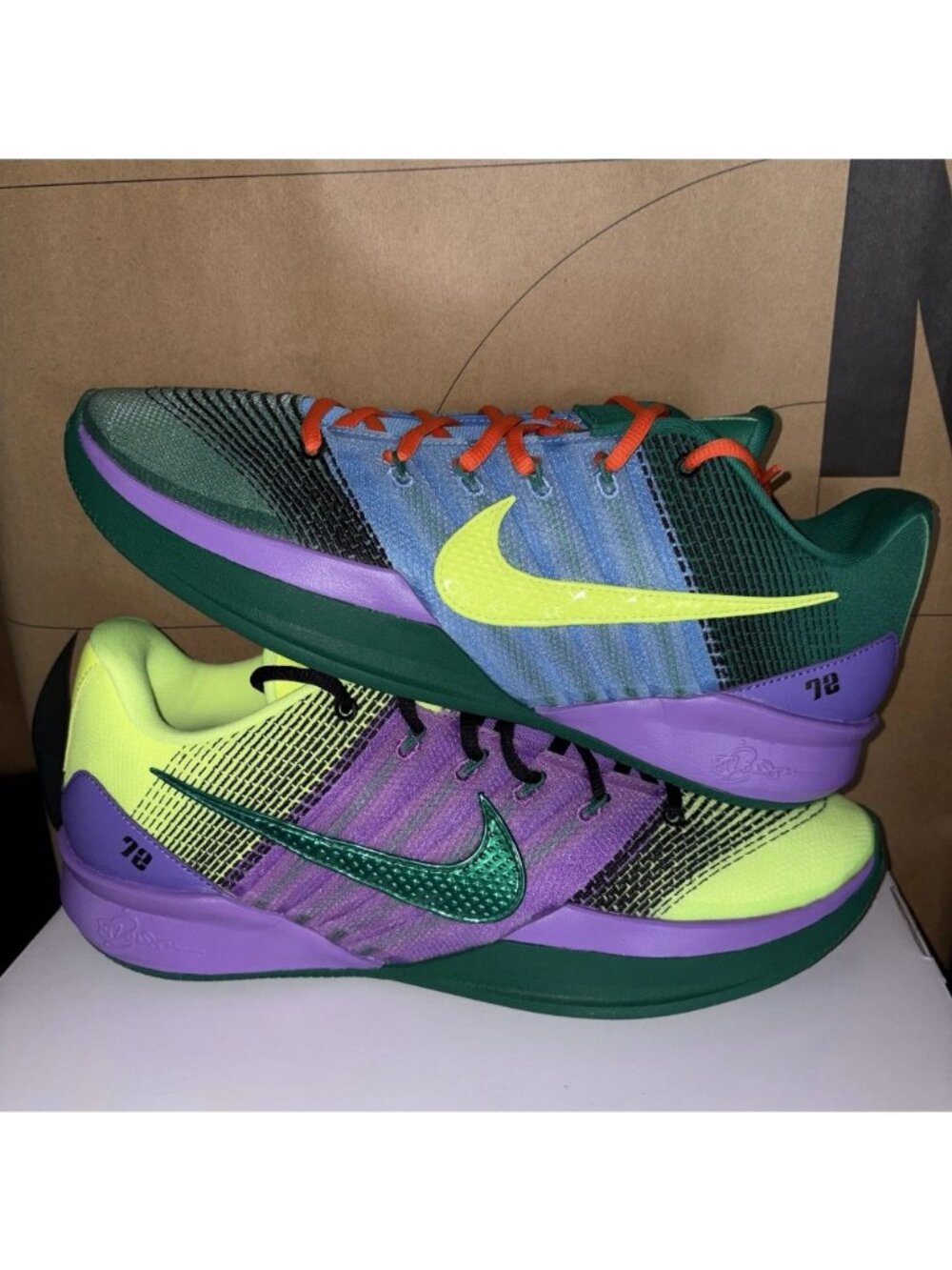 NEW Nike By You Sabrina 3 “What The” Green Purple IO7548-900 Mens Size 12.5
